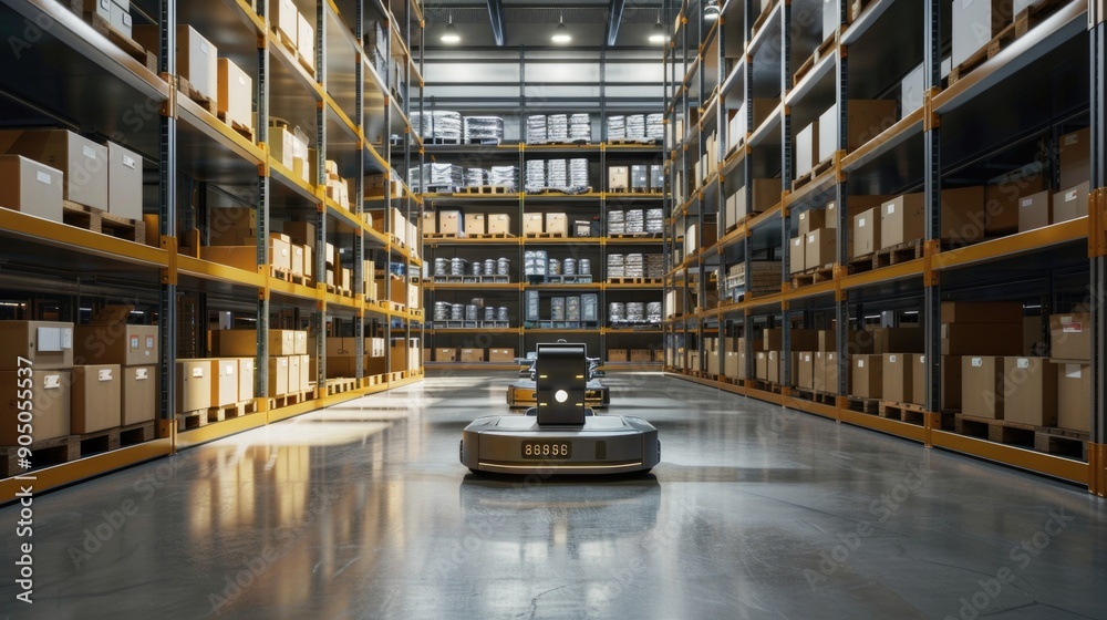 large modern warehouse with goods large modern warehouse with goods