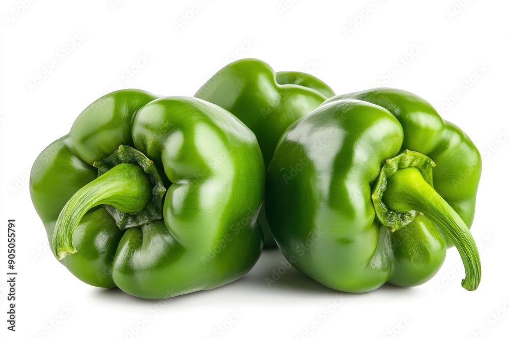 sweet Pepper, green Paprika, isolated on white background, full depth of field , ai sweet Pepper, green Paprika, isolated on white background, full depth of field , ai