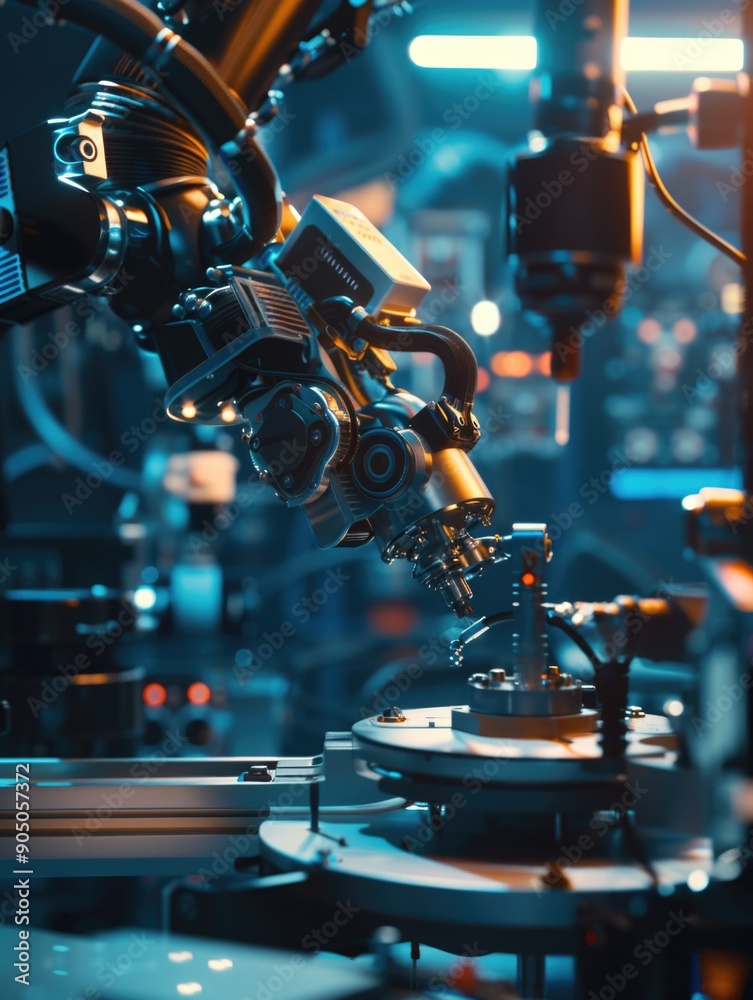 Robotics assembly process in a manufacturing facility Robotics assembly process in a manufacturing facility