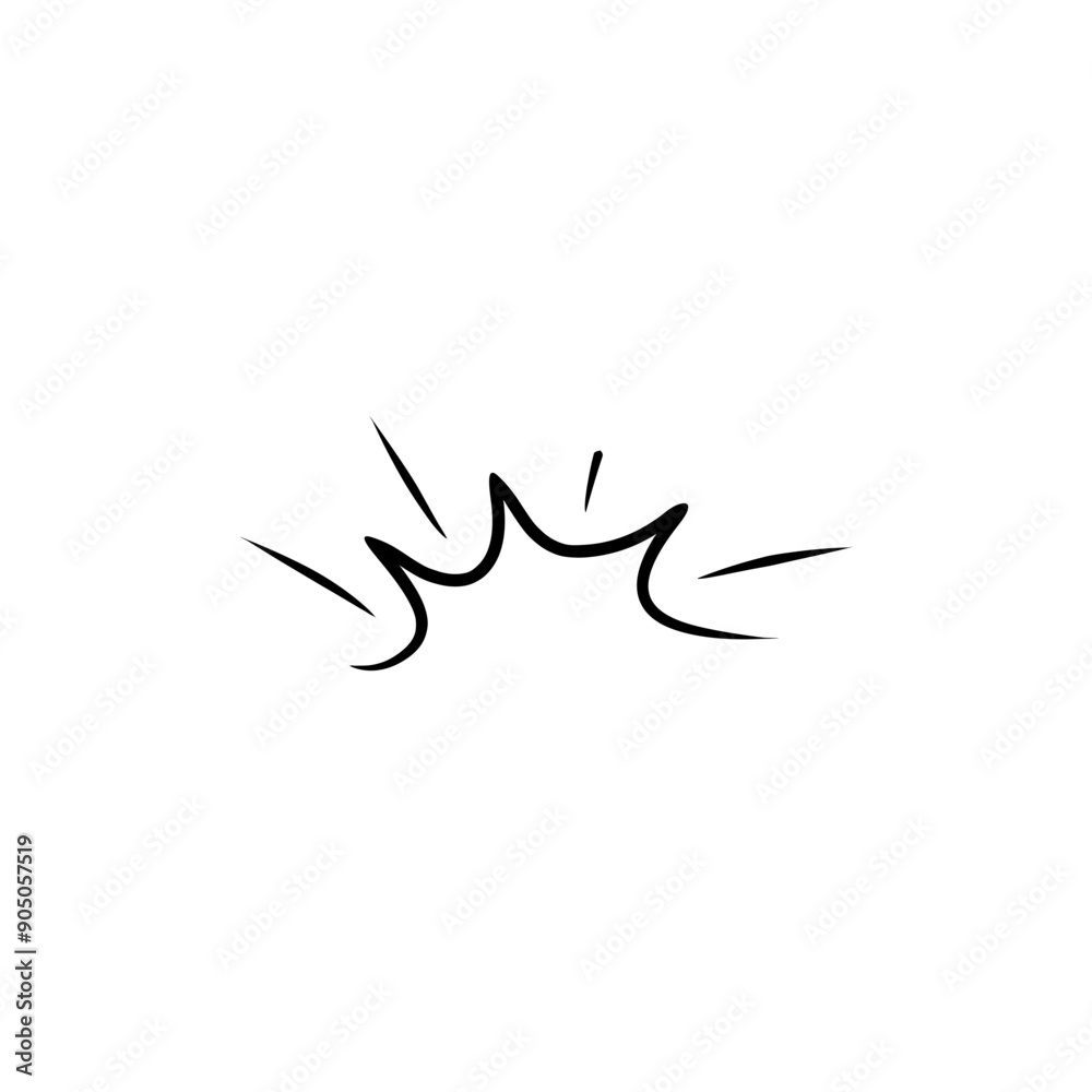 Doodle radial line ray Doodle radial line ray