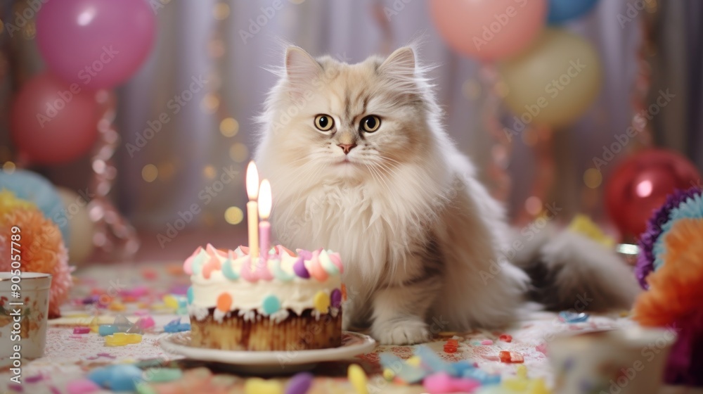 Cute Cat Birthday Celebration Cute Cat Birthday Celebration