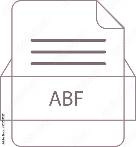 ABF File icon black outline