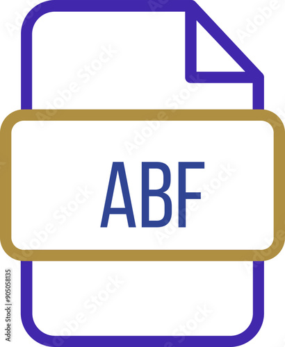 ABF File icon with bold outline