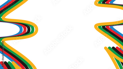 Abstract background design with Olympic games theme colors