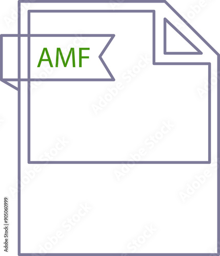 AMF icon type file type extension design  
