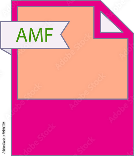 AMF icon type file type extension design  