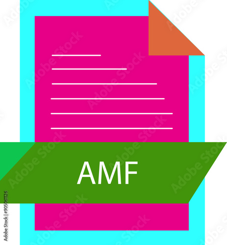 AMF icon type file type extension design  