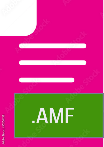 AMF icon type file type extension design  