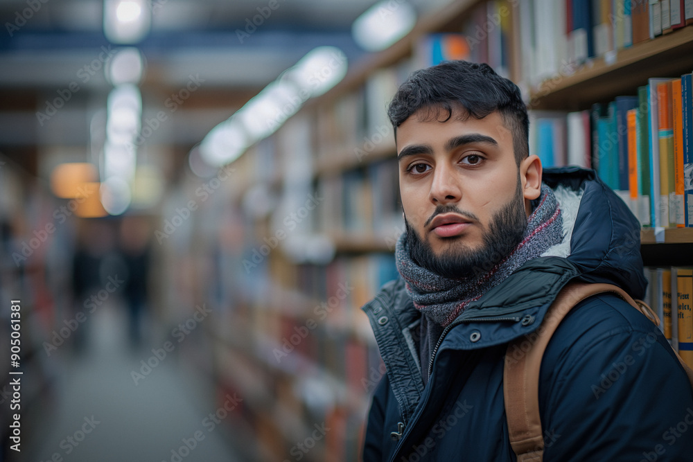 Muslim student in modern college Muslim student in modern college