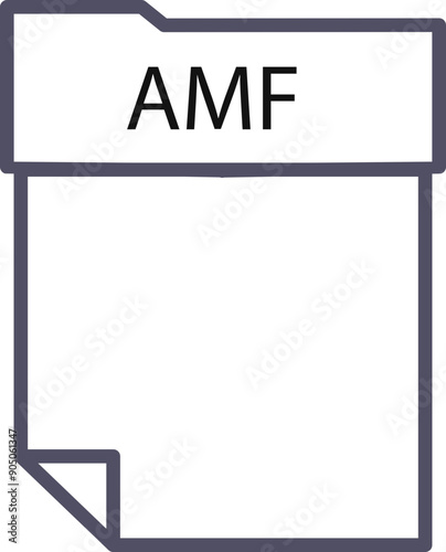 AMF icon type file type extension design  