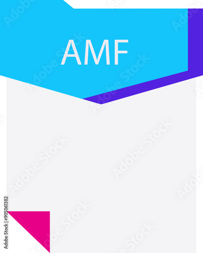 AMF icon type file type extension design  