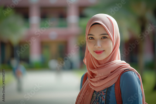 Muslim student in modern co...