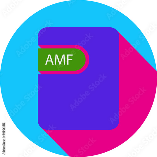 AMF icon type file type extension design  