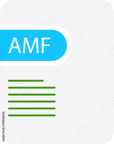 AMF icon type file type extension design  