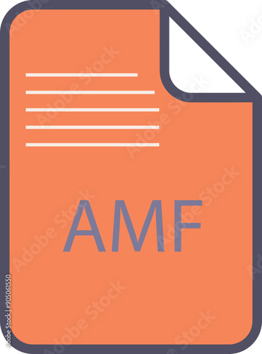 AMF icon type file type extension design  