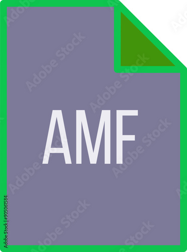 AMF icon type file type extension design  