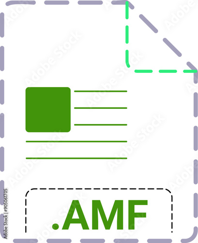 AMF icon type file type extension design  