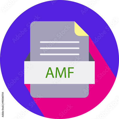 AMF icon type file type extension design  