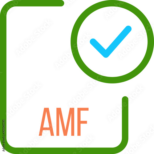 AMF icon type file type extension design  