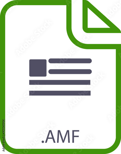 AMF icon type file type extension design  