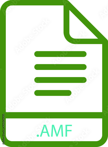 AMF icon type file type extension design  