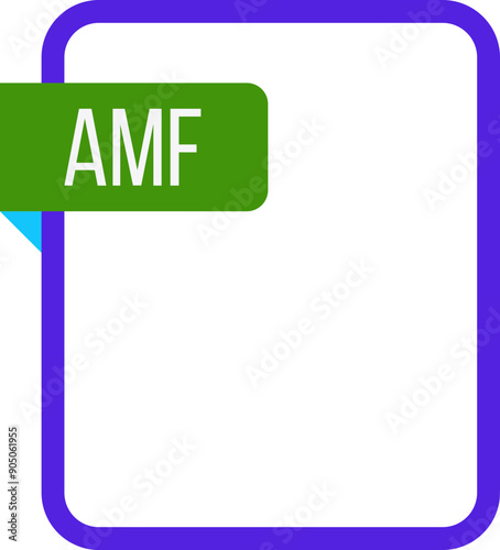 AMF icon type file type extension design  