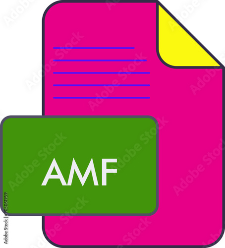 AMF icon type file type extension design  