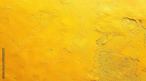 Golden Texture: A close-up of a vibrant yellow wall, its weathered surface revealing a captivating texture of cracks and imperfections. 