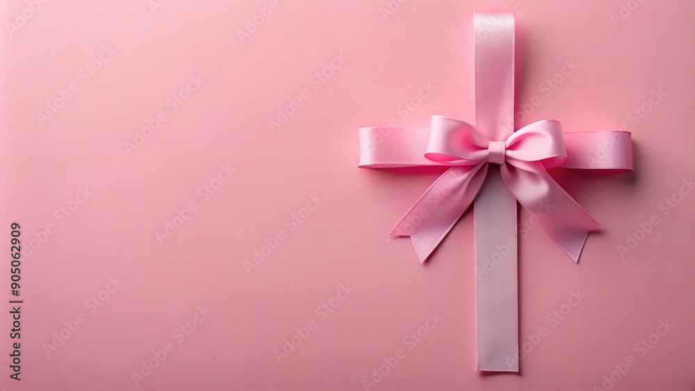 pink ribbon on a pink background. breast cancer awareness concept. With copy space
pink ribbon on a pink background. breast cancer awareness concept. With copy space
