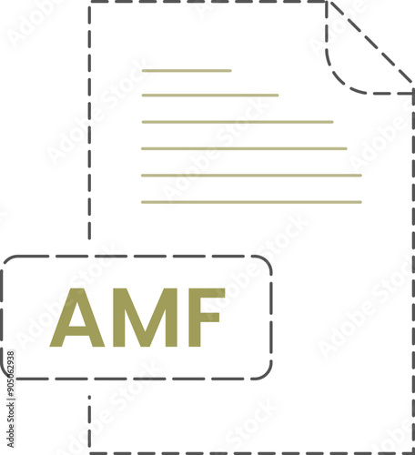 AMF Icon black Rounded dashed Outline