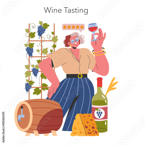 Vacation. Flat Vector Illustration
