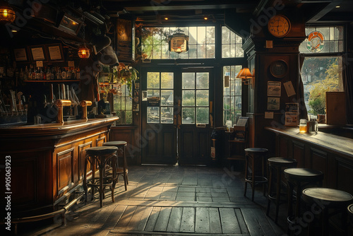 Pub interior, luxury style