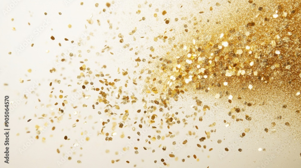 Golden Glitter Burst on Ivory Backdrop Golden Glitter Burst on Ivory Backdrop