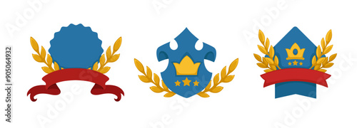 Royal Emblem Badge Collection vector
