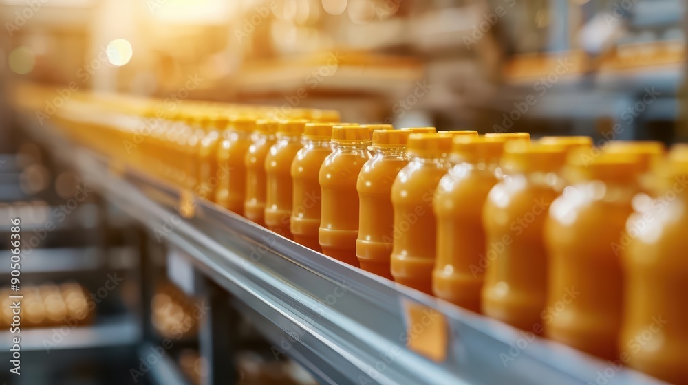 A splash of efficiency in a food packaging factory style sealing and labeling concept A splash of efficiency in a food packaging factory style sealing and labeling concept