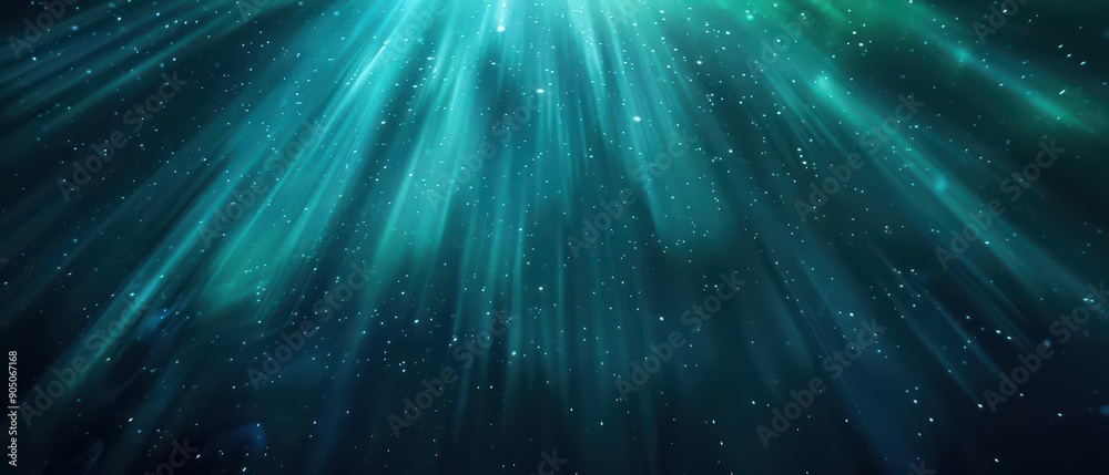 Fototapeta premium Aurora Australis style with a southern lights display and sunlight filtering through the polar night