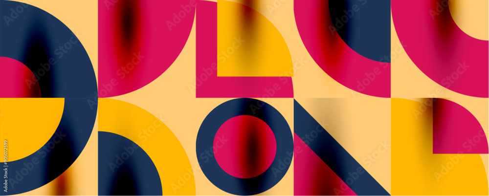 Neo memphis geometric pattern with circles, squares. Pop art abstract background for covers, banners, flyers and posters and other templates Neo memphis geometric pattern with circles, squares. Pop art abstract background for covers, banners, flyers and posters and other templates