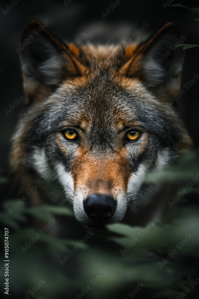 Fototapeta premium Wolf wallpaper. Wolf poster