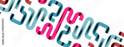 Lines, abstract letter style design background. Geometric vector Illustration For Wallpaper, Banner, Background, Card, Book Illustration, landing page
