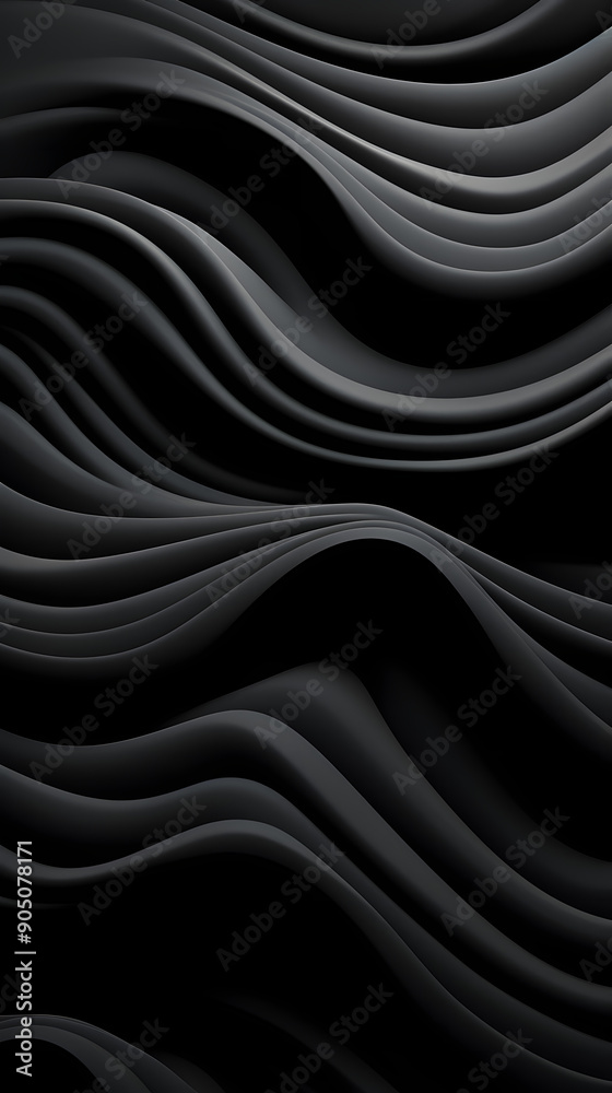 Digital black swirl corrugated curve abstract graphic poster background Digital black swirl corrugated curve abstract graphic poster background