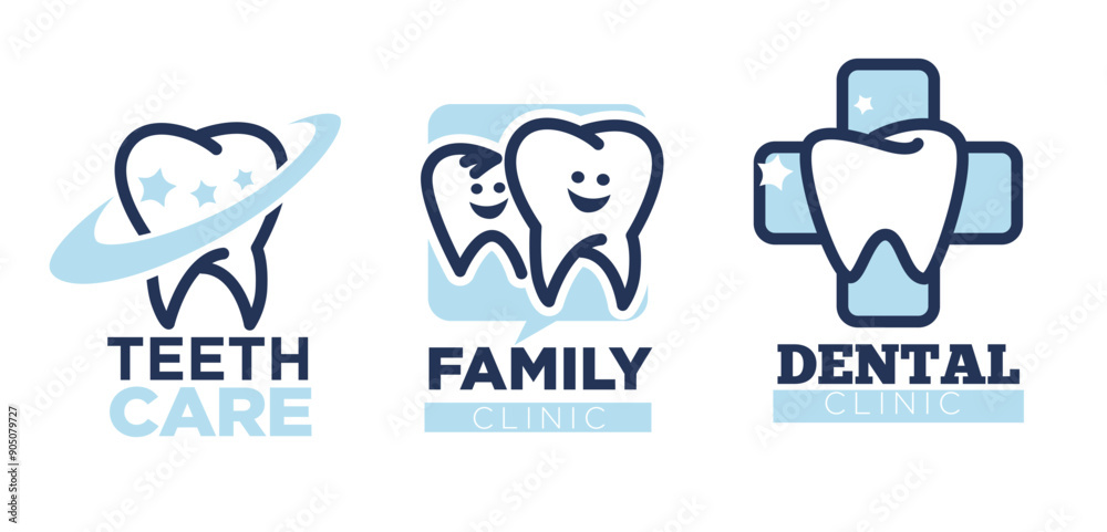 Fototapeta premium Dental Clinic Tooth Icon Design