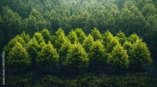 A forest with many trees in it