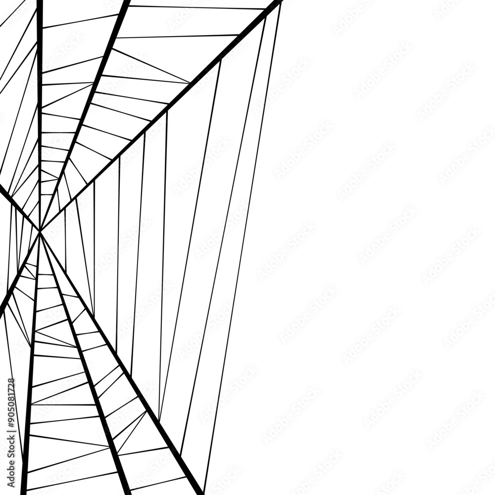 Fototapeta premium Halloween Spider Web Border
