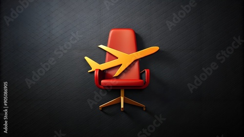 airplane logo travel black