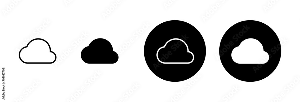 Cloud icon vector isolated on white background. cloud computing icon Cloud icon vector isolated on white background. cloud computing icon
