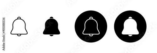 Bell Icon vector isolated on white background. Notification symbol. Bell vector icon