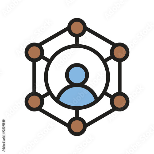 Check out this vector icon of social networking