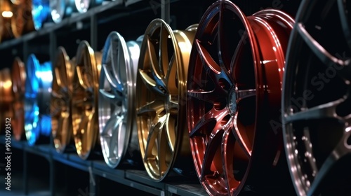 Colorful Alloy Wheels Display photo