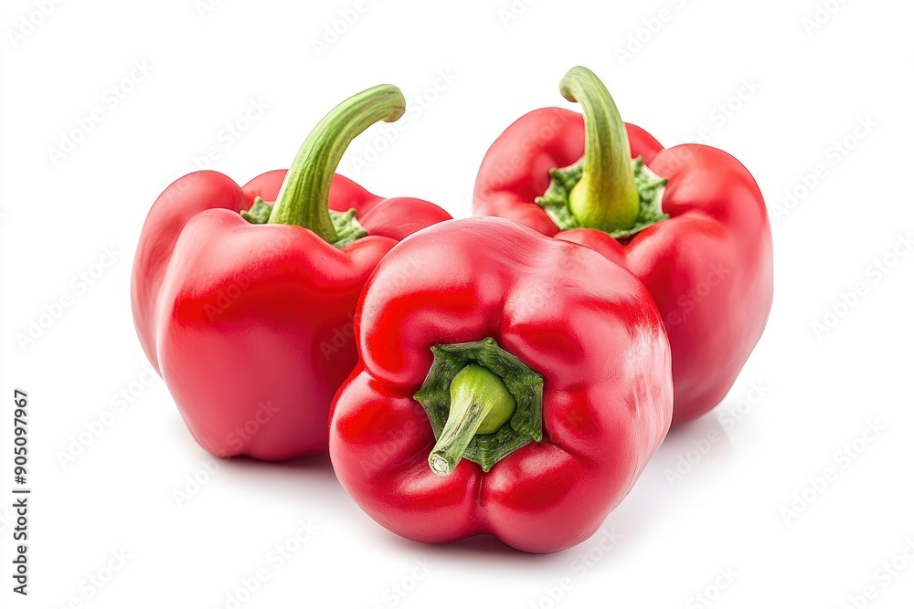 sweet Pepper, Paprika, isolated on white background, full depth of field , ai sweet Pepper, Paprika, isolated on white background, full depth of field , ai