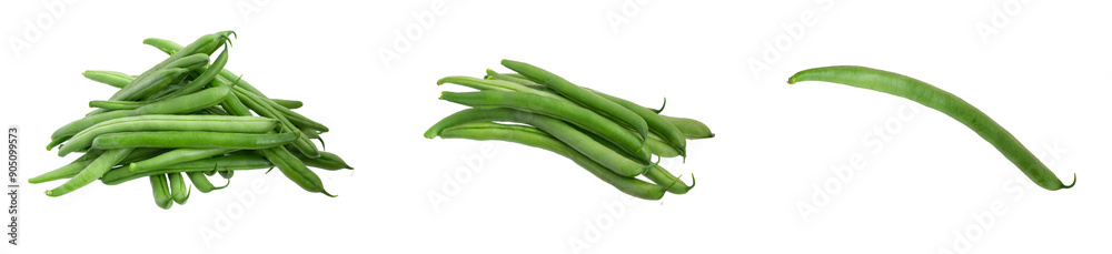 green beans isolated on white background green beans isolated on white background
